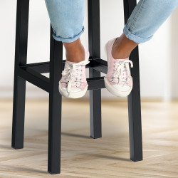 Tabouret de bar Taylor B85 en tissu gris foncé