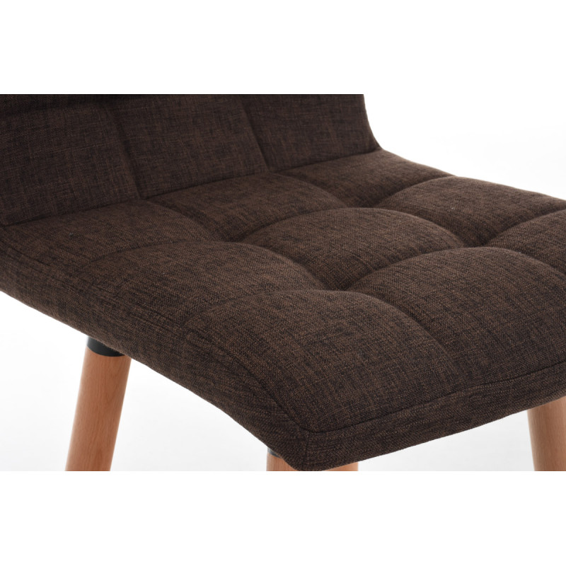 Tabouret de bar en tissu Lincoln brun