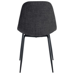 Ensemble de 2 fauteuils Tom, tissu gris foncé