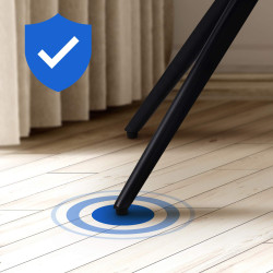 Chaise de salle à manger Merna en velours gris foncé