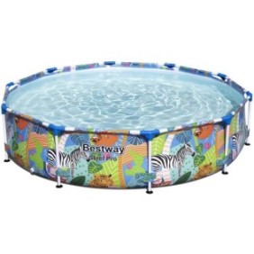 Piscine hors sol tubulaire BESTWAY - Steel Proô - 305 x 66 cm - Ronde