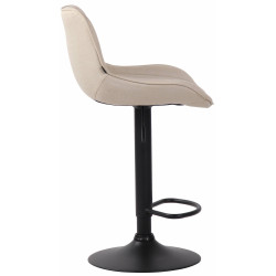 Lot de 2 tabourets de bar Lentini en tissu crème