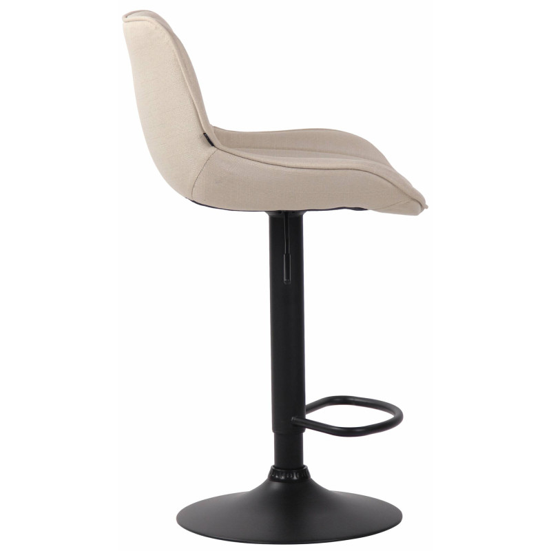 Lot de 2 tabourets de bar Lentini en tissu crème