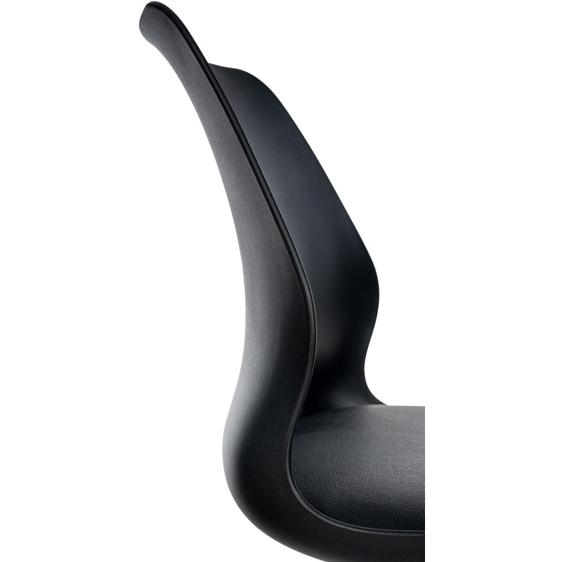 Tabouret de bar Gilbert, plastique noir