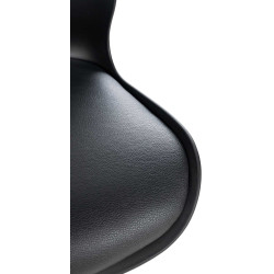 Tabouret de bar Gilbert, plastique noir