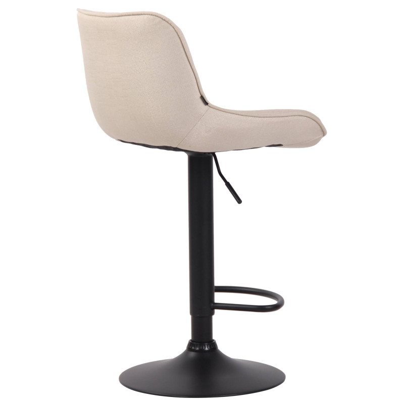Lot de 2 tabourets de bar Lentini en tissu crème