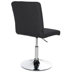 Ensemble de 2 chaises de salle à manger Elvas, tissu, noir