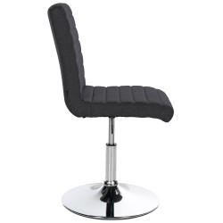 Ensemble de 2 chaises de salle à manger Elvas, tissu, noir