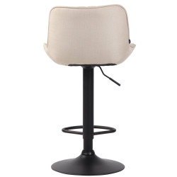 Lot de 2 tabourets de bar Lentini en tissu crème