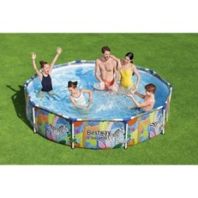 Piscine hors sol tubulaire BESTWAY - Steel Proô - 305 x 66 cm - Ronde