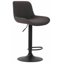 Lot de 2 tabourets de bar Lentini en tissu gris foncé