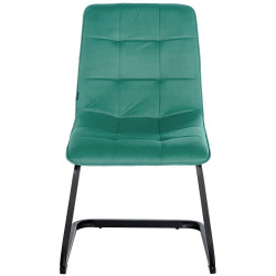 Ensemble de 2 chaises de salle à manger Vermont en velours vert