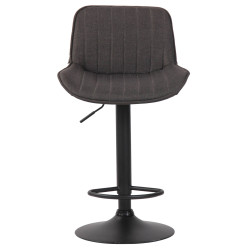 Lot de 2 tabourets de bar Lentini en tissu gris foncé
