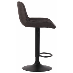 Lot de 2 tabourets de bar Lentini en tissu gris foncé