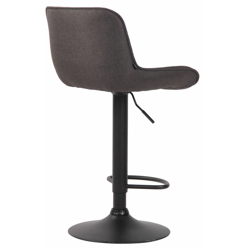 Lot de 2 tabourets de bar Lentini en tissu gris foncé