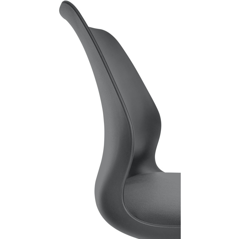 Tabouret de bar Gilbert, plastique gris
