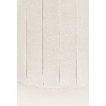 Ensemble de 4 chaises de salle à manger Baxter en velours blanc crème