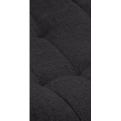 Ensemble de 2 chaises Elda, tissu noir