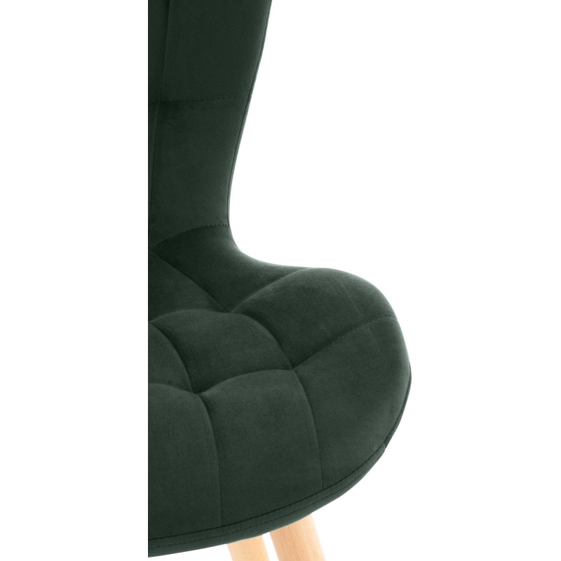 Ensemble de 2 chaises Elda, velours vert