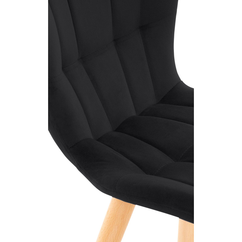 Ensemble de 2 chaises Elda en velours noir