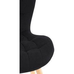 Ensemble de 2 chaises Elda en velours noir