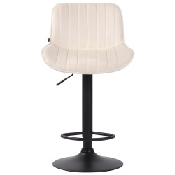 Lot de 2 tabourets de bar Lentini en velours crème
