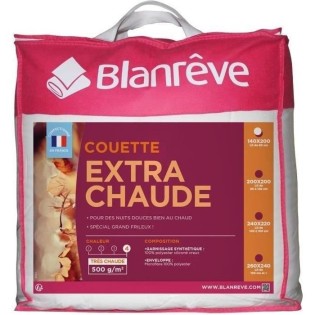 BLANREVE Couette extra chaude en microfibre - 140 x 200 cm - Blanc