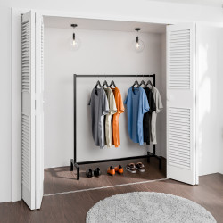 Portant à vêtements Melva 120x38x120 noir