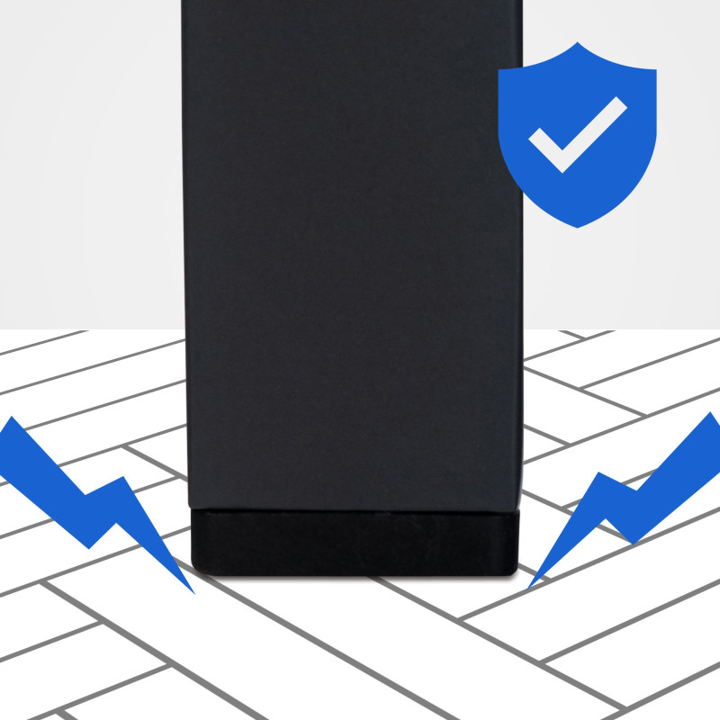 Perchero Melva en estilo industrial Negro,120x38x120