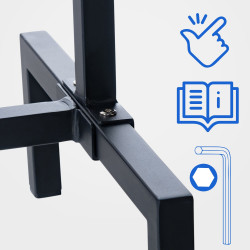 Portant ? v?tements Melva 150x38x120 noir