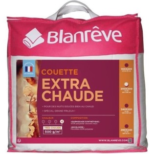 BLANREVE Couette extra chaude en microfibre - 200 x 200 cm - Blanc