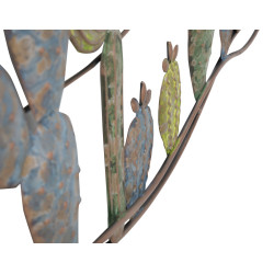 Décoration murale cactus industriel – Modèle B – 90x64 cm – Métal design et touche verte