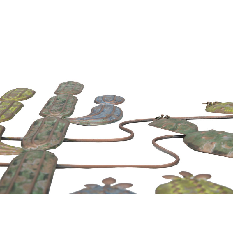 Décoration murale cactus industriel – Modèle B – 90x64 cm – Métal design et touche verte