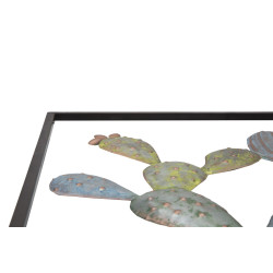 Décoration murale cadre cactus – Modèle C – 50x50 cm – Style industriel minimaliste