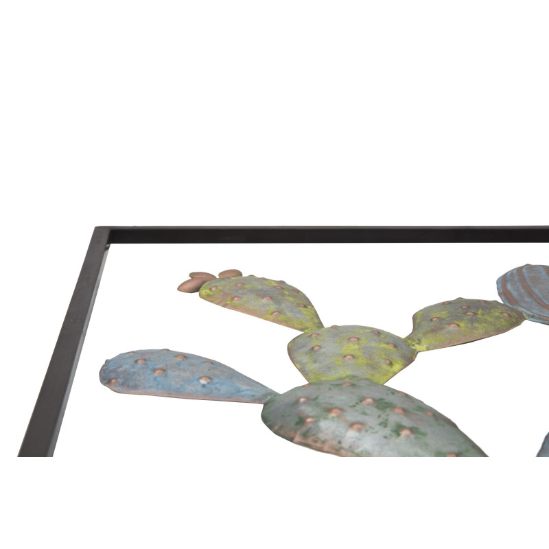 Décoration murale cadre cactus – Modèle C – 50x50 cm – Style industriel minimaliste