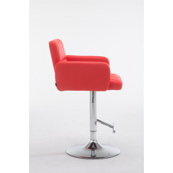 Tabouret de bar Los Angeles simili cuir C rouge
