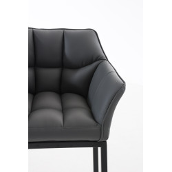 Tabouret de bar Damaso B avec structure à 4 pieds gris