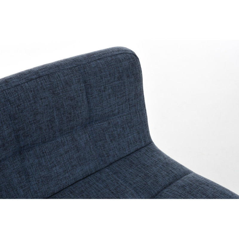 Tabouret de bar en tissu Lincoln bleu