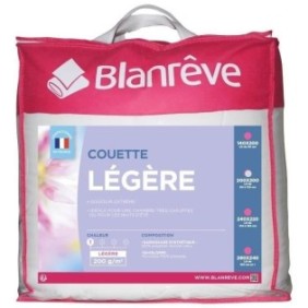 BLANREVE Couette légere en microfibre - 200 x 200 cm - Blanc