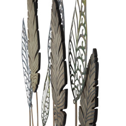 Décoration murale feuilles métal – Modèle Foglie C – 75x87 cm – Style industriel végétal