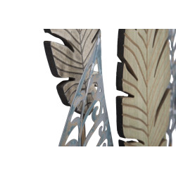 Décoration murale feuilles métal – Modèle Foglie C – 75x87 cm – Style industriel végétal