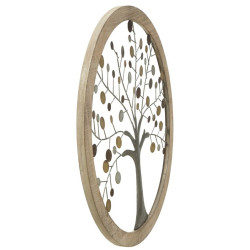 Panneau mural miroir Arbre de Vie – Ø61 cm – Style Glam chic et lumineux