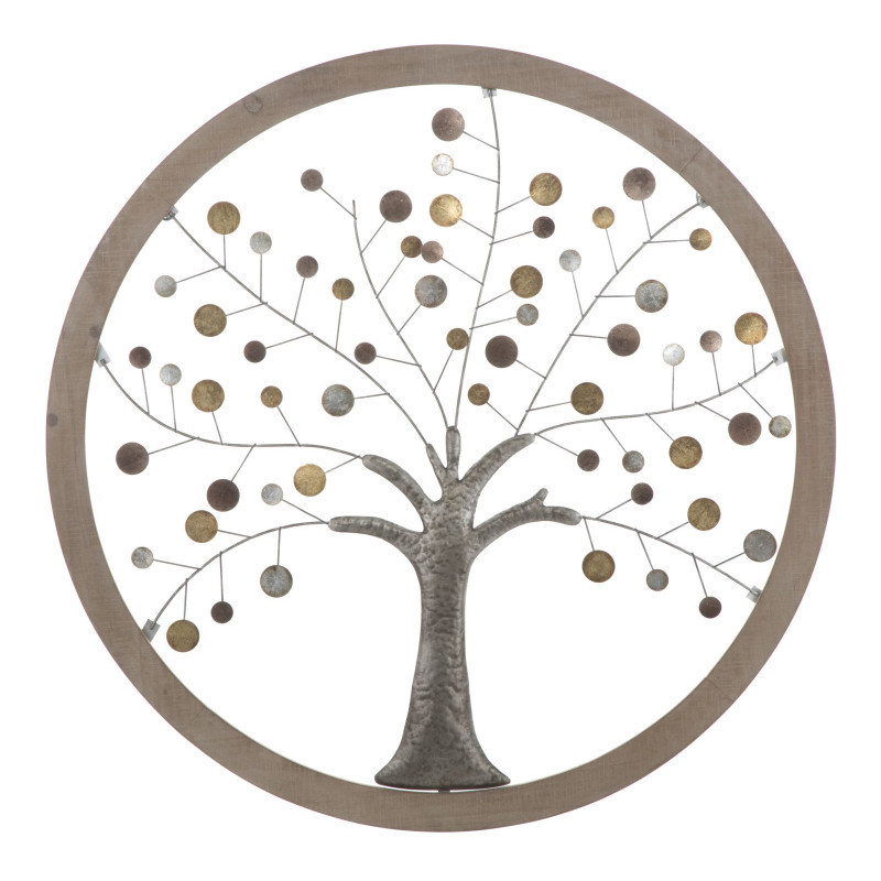 Panneau mural miroir Arbre de Vie – Ø80 cm – Déco murale Glam élégante et spirituelle