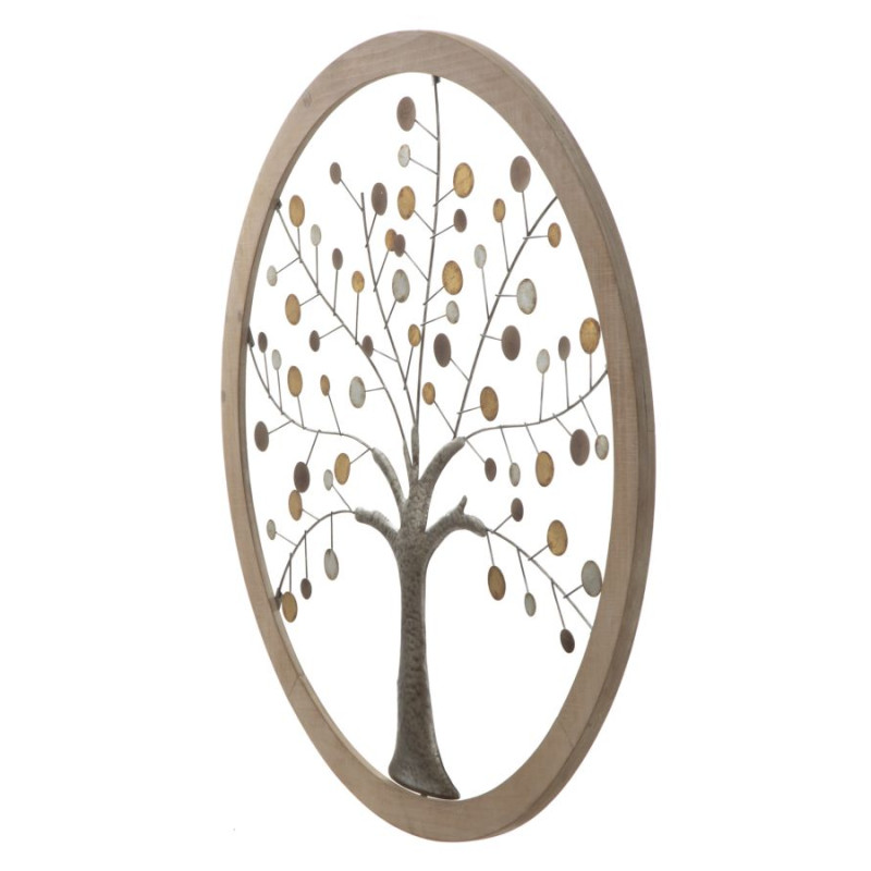 Panneau mural miroir Arbre de Vie – Ø80 cm – Déco murale Glam élégante et spirituelle