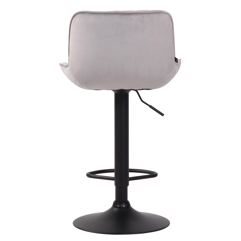 Lot de 2 tabourets de bar Lentini en velours gris