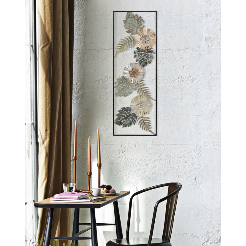 Decoración de pared de metal "Aussi" – Modelo B – 30x88 cm – Decoración de pared chic y refinada