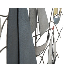 Decoración de pared de mar de metal – 114x62 cm – Ambiente marino y relajante