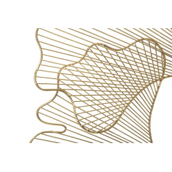 Panneau mural Glam Leaf en fer – 79x68 cm – Feuillage doré raffiné