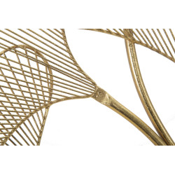 **Italiano:** Pannello murale Glam Leaf in ferro – 79x68 cm – Raffinata foglia dorata
