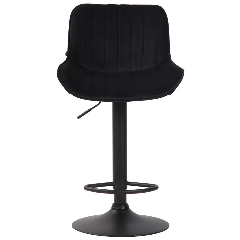 Lot de 2 tabourets de bar Lentini en velours noir
